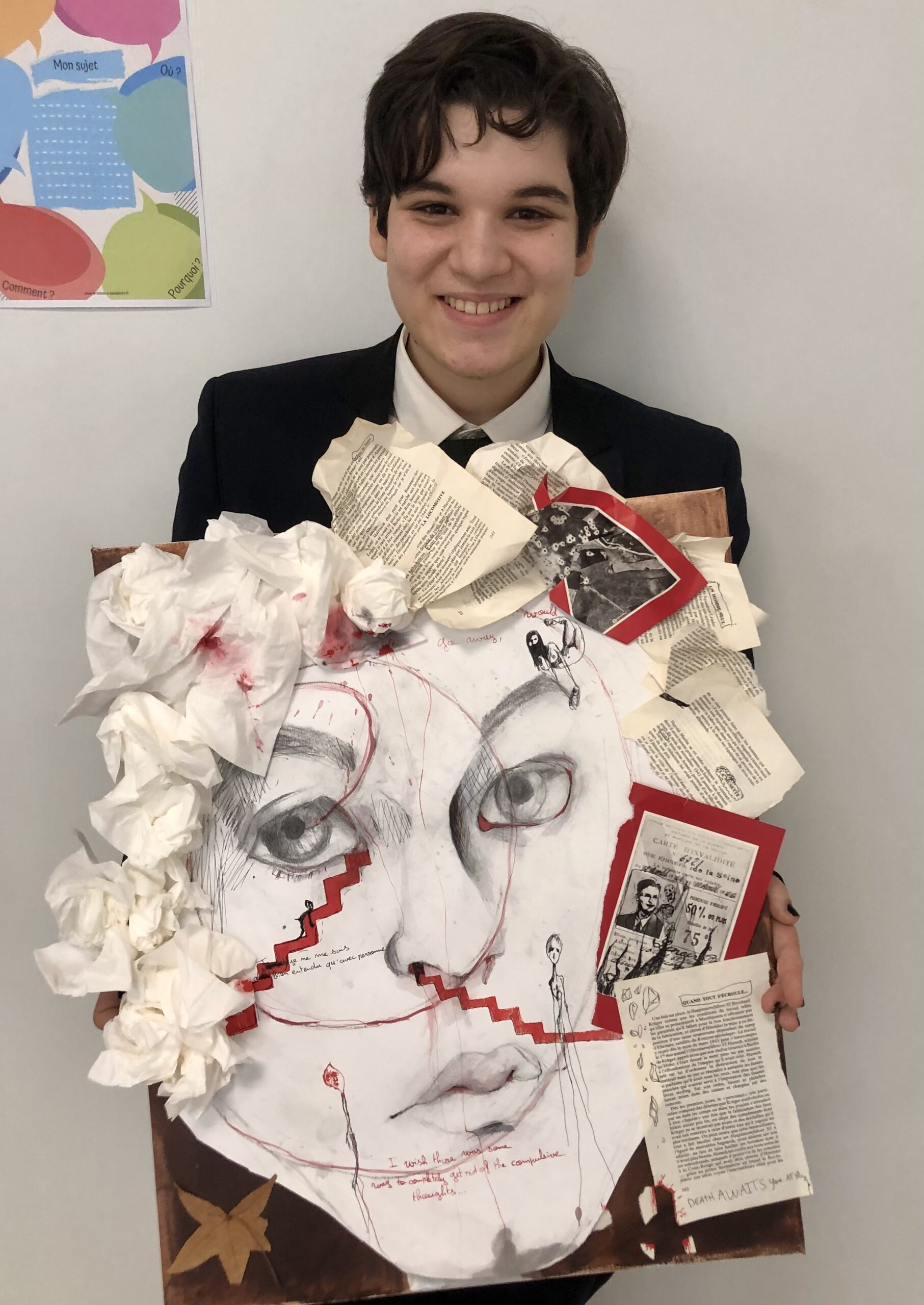 Projet en art plastique d'un Lycéen en Seconde