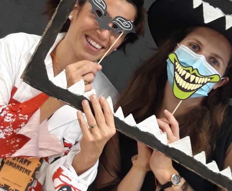 photo booth Halloween au collège