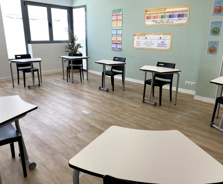 classes pendant COVID distanciation