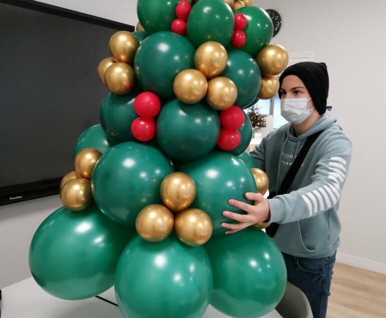 Fabrication de sapin en ballon